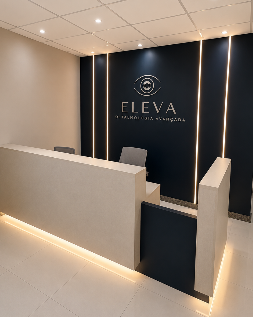 Recepção da clínica Eleva Oftalmologia
